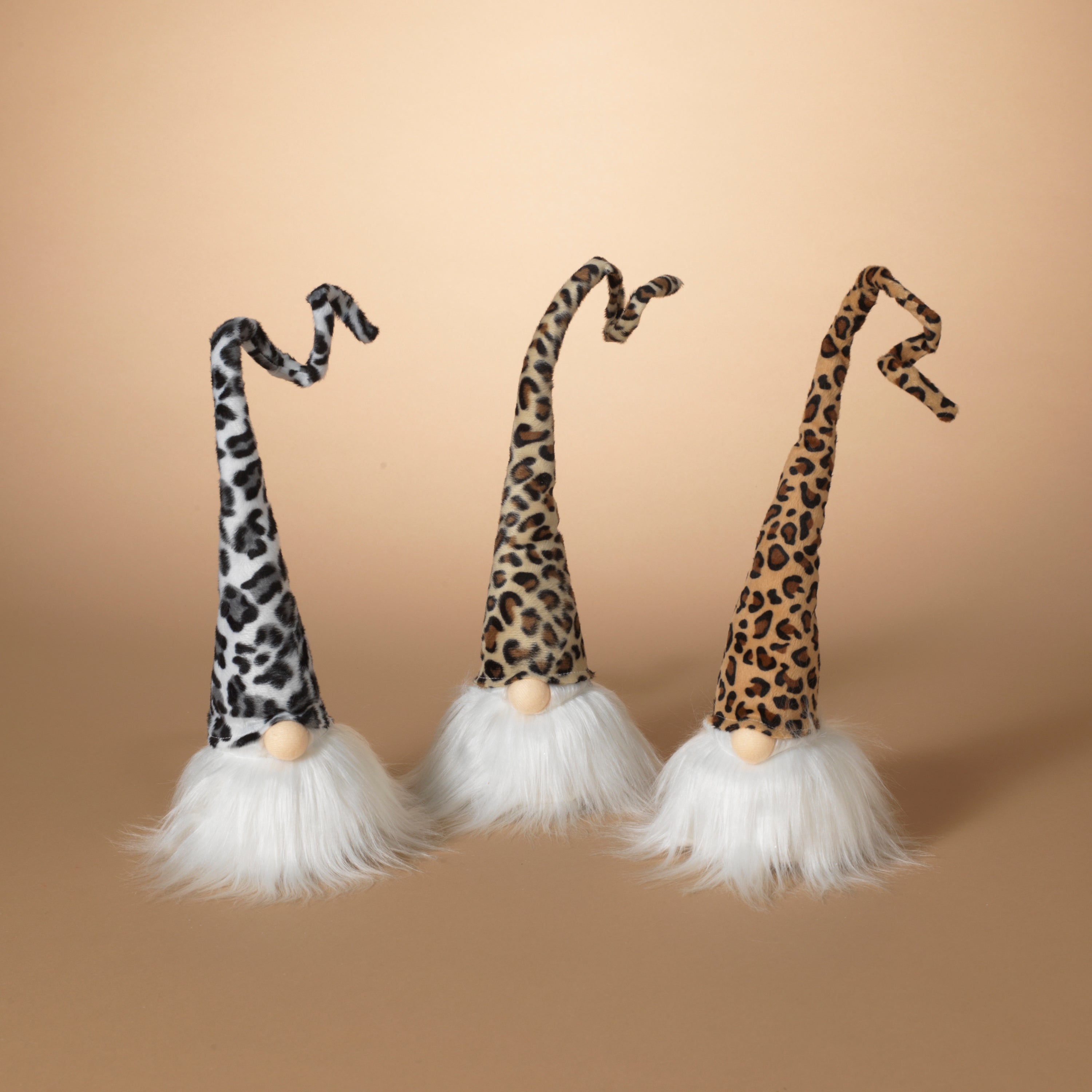 Set of 3 Leopard Print Gnomes